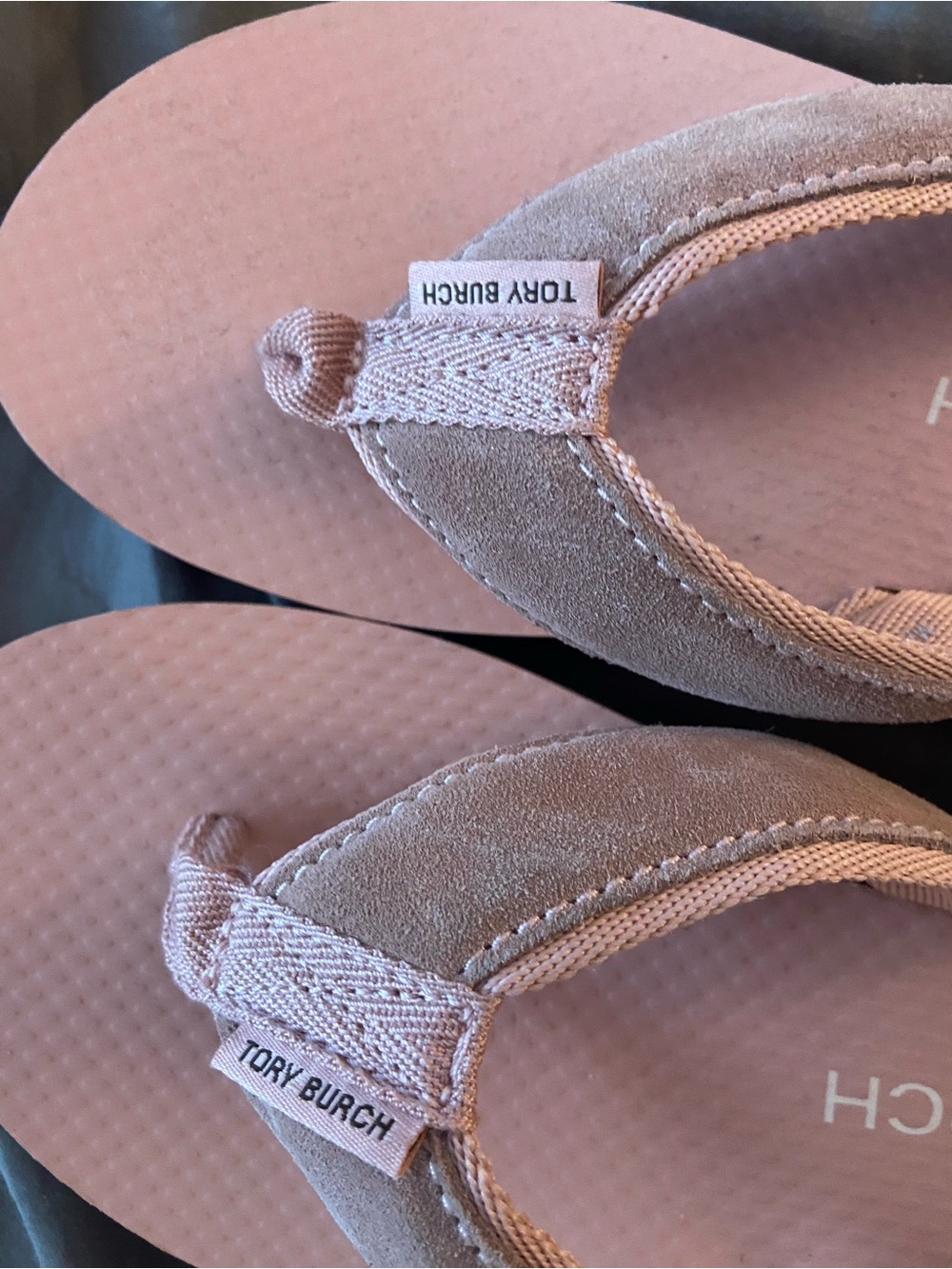 Tory Burch Blush Pink Logo Flip Flop Sandals - Picture 3 of 4